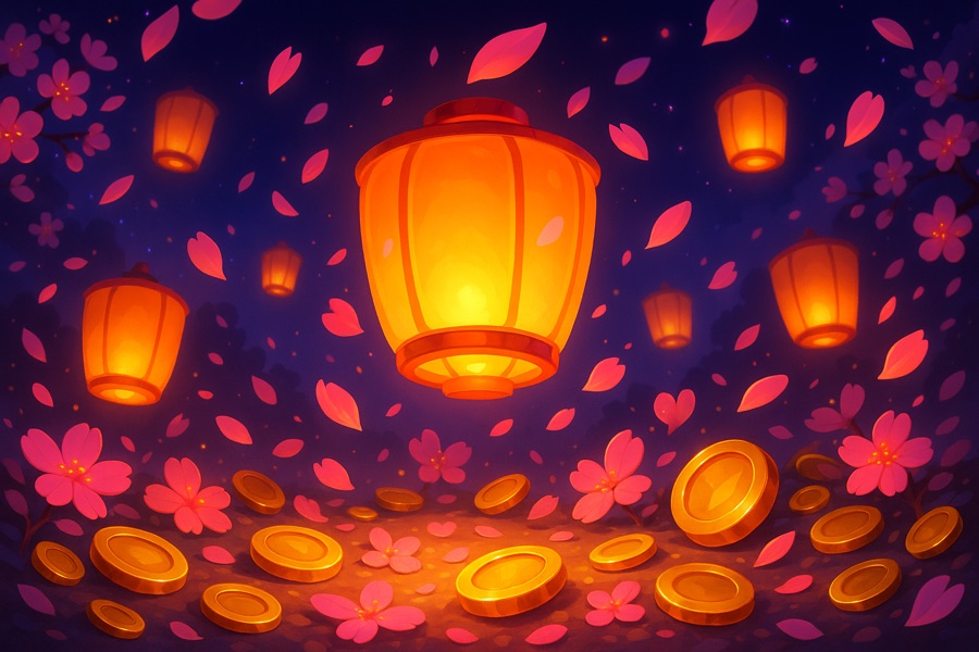 Lucky Lanterns — free social game key art