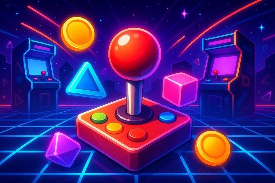 Neon Arcade — free social game key art