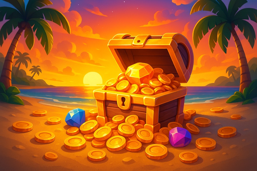Sunset Reels — free social game key art